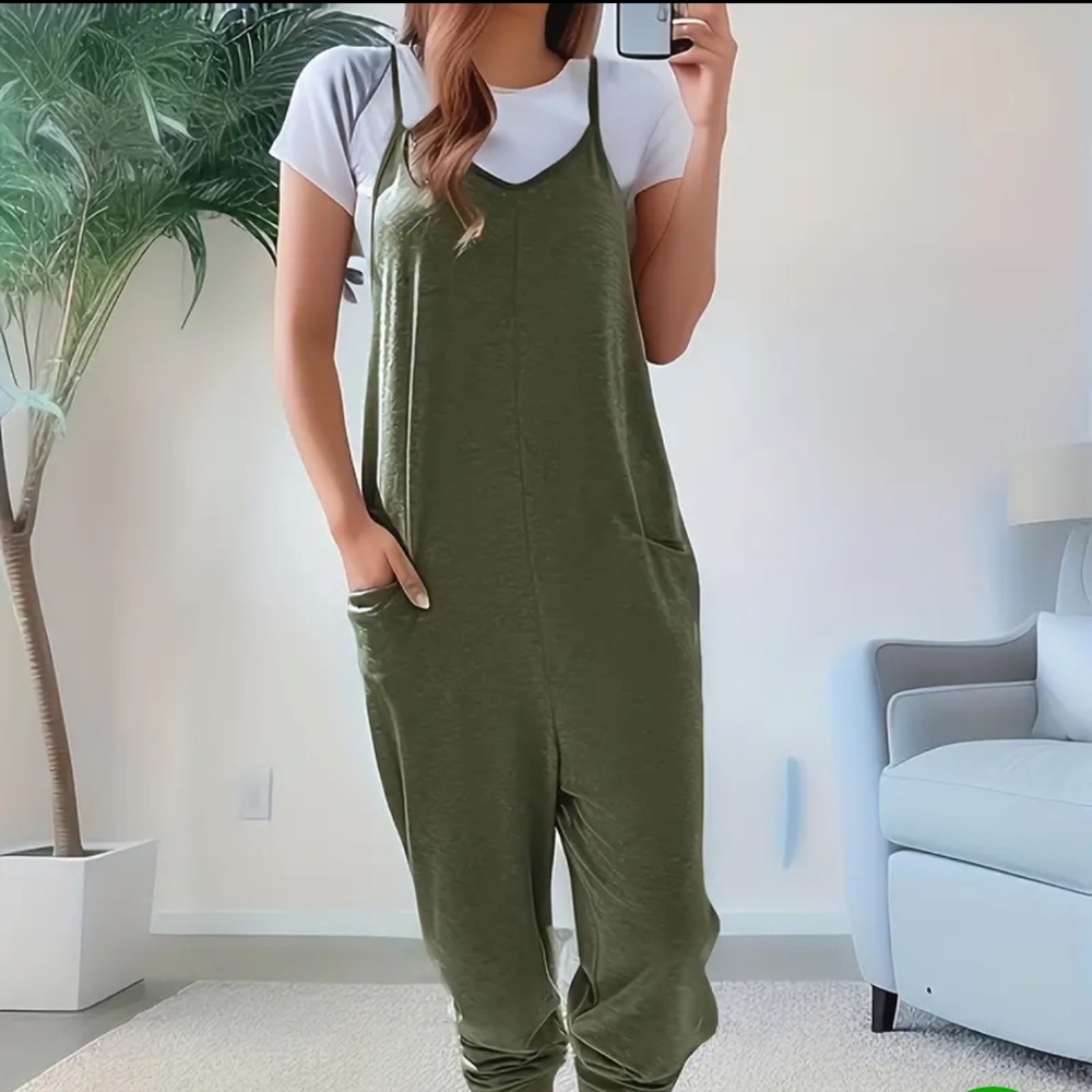 Fashion Nova Olive Green Jumpsuit - Picture 3 of 5
